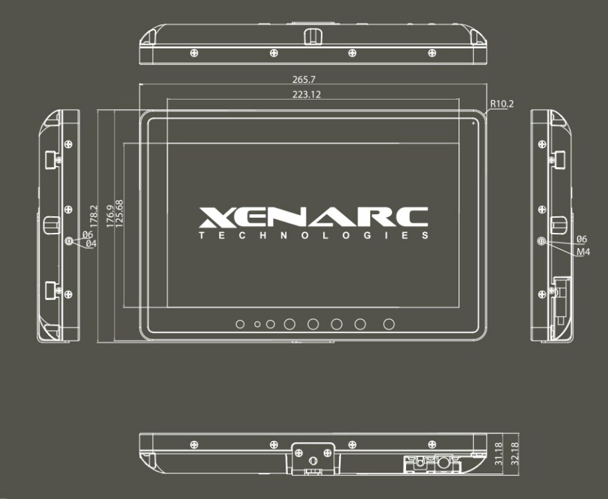 Mechanical Drawing - Xenarc 1029 Series 10.1